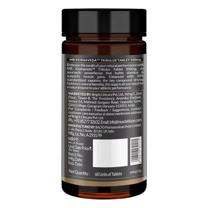 MuscleBlaze Koshaveda Tribulus 500mg (60 Tablets) | Ayurveda for Perfor- image 7