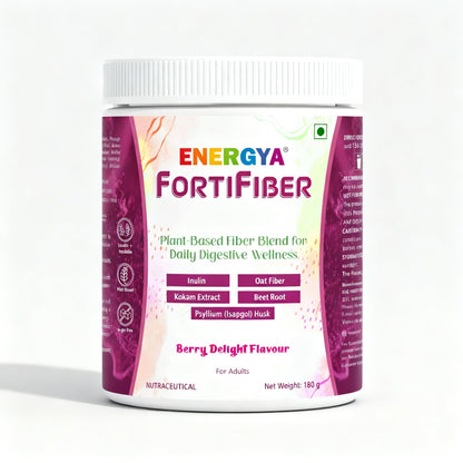 ENERGYA FortiFiber Plant-Based Prebiotic Fiber Drink – Sugar-Free Berry Flavor