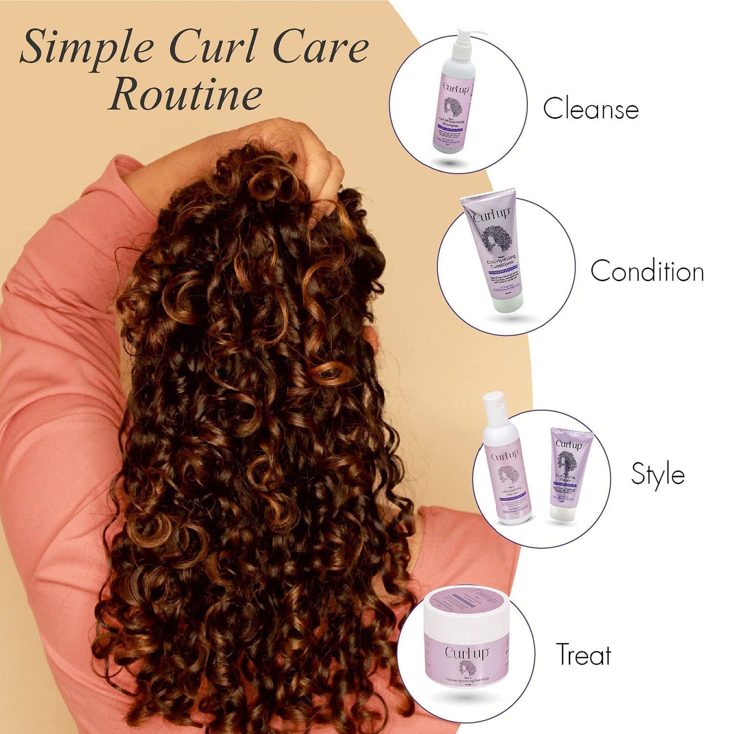 Curl up Curl Styling Combo With Curl Defining Cream & Ultra Defining Gel - For Dry Frizzy, Wavy & Curly Hair - Sulphate, Paraben & Silicone Free, Pack of 1