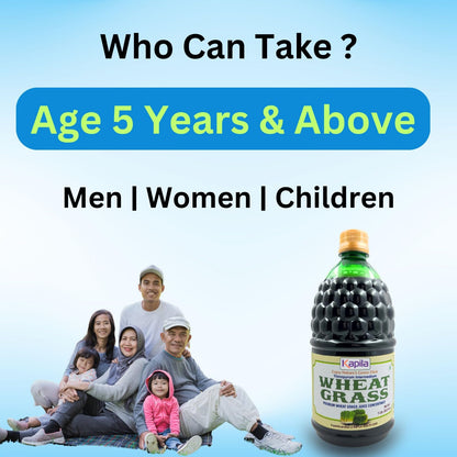 Kapila Wheatgrass Juice 1 Liter for Liver Detoxification & Improves Gut Health, Helps in Weight & Cholesterol management