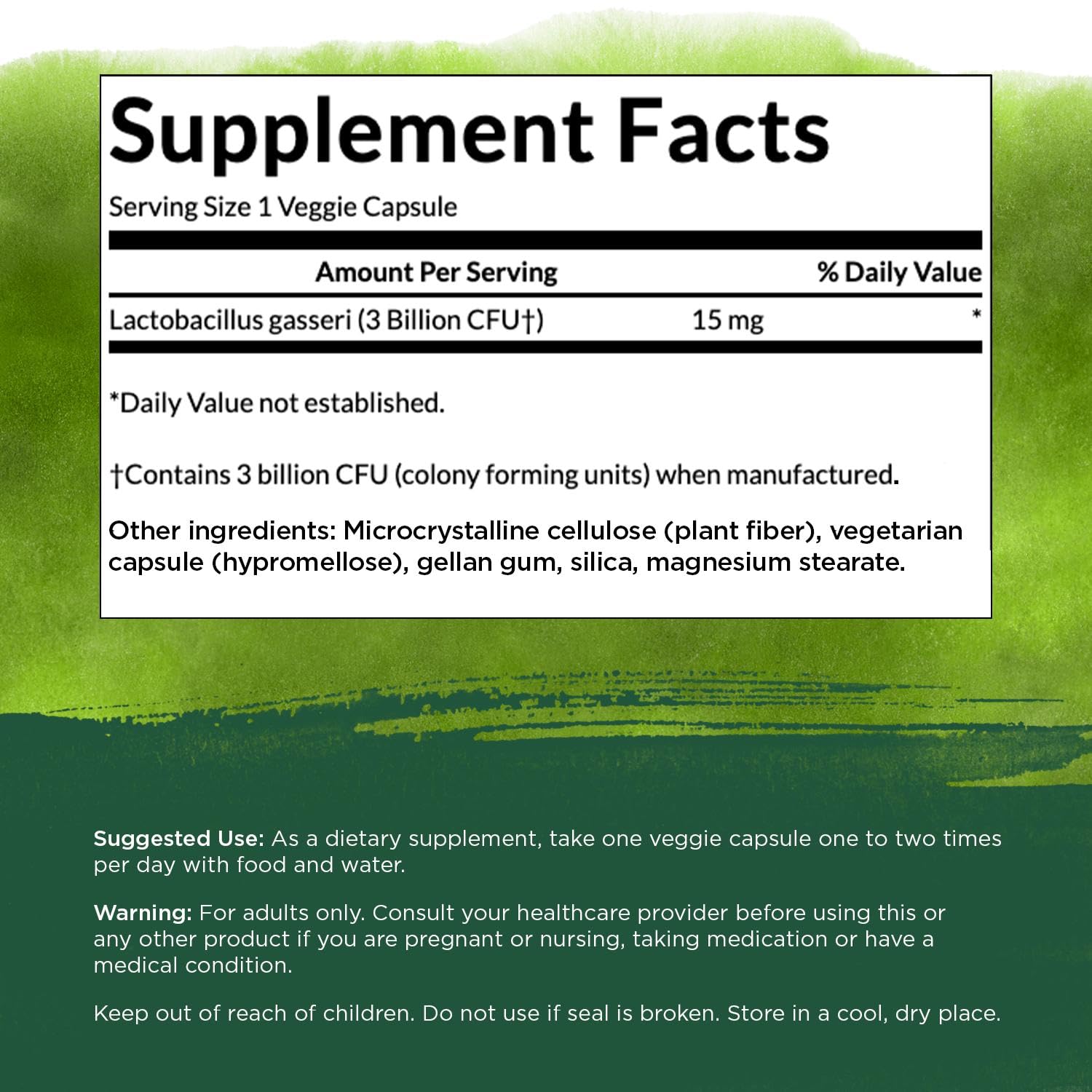 Swanson Probiotics Prob Lactobacillus Gasseri, 60 Veg Drcapsules- image 7