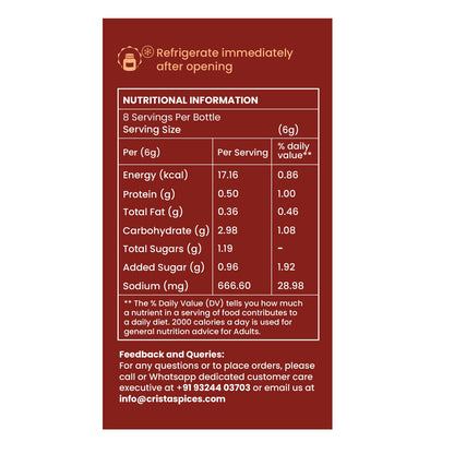 CRISTA American Barbeque Spice Rub | International Spices Blend | BBQ Seasoning for Vegetables & Paneer | Zero added Colours, Fillers, Additives & Preservatives | 50 gms