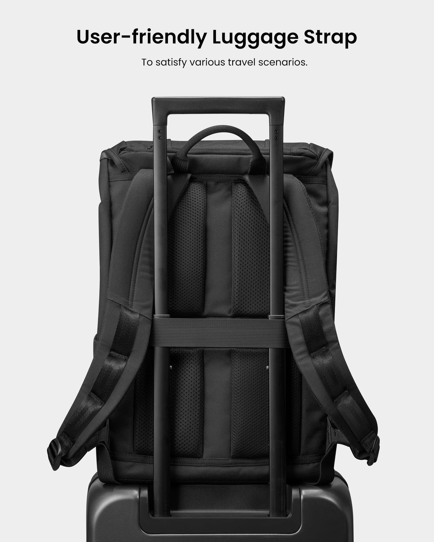 Tomtoc VintPack-TA1 Flap Laptop Backpack (15.6 Inch/22L), Dark- image 4
