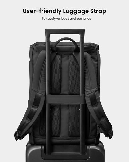 Tomtoc VintPack-TA1 Flap Laptop Backpack (15.6 Inch/22L), Dark- image 4