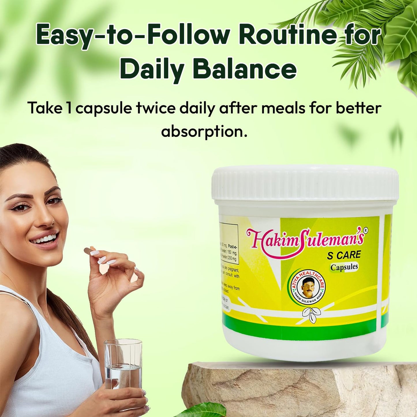 Hakim Suleman's S Care and Gond Siyah Capsule Combo Pack | Herbal Wellness Pair | Everyday Care Value Combo