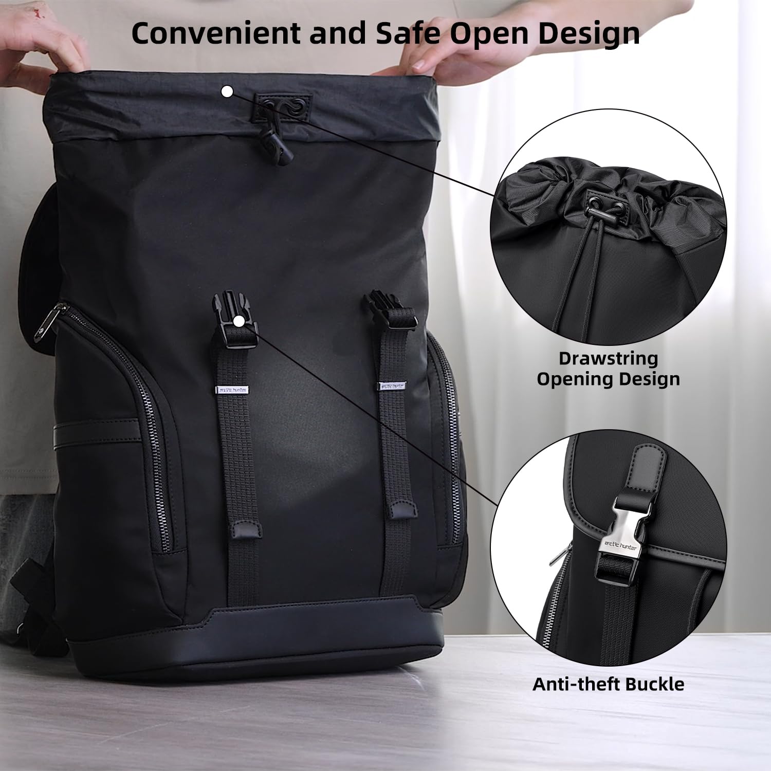 Arctic Hunter Backpack for Men Women Stylish 18L Anti-theft Backpack fo- image 8