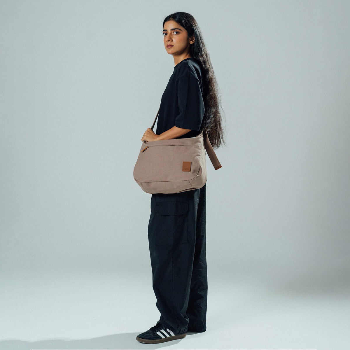 DailyObjects Khaki Beige March Crossbody Sling Bag for women Large