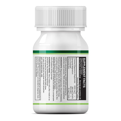 INLIFE Magnesium Glycinate Unbuffered 2000mg with Zinc, Chelated Bisglycinate, Muscle Sleep & Nerve Health, Men Women, 60 Tablets (60 Pack)