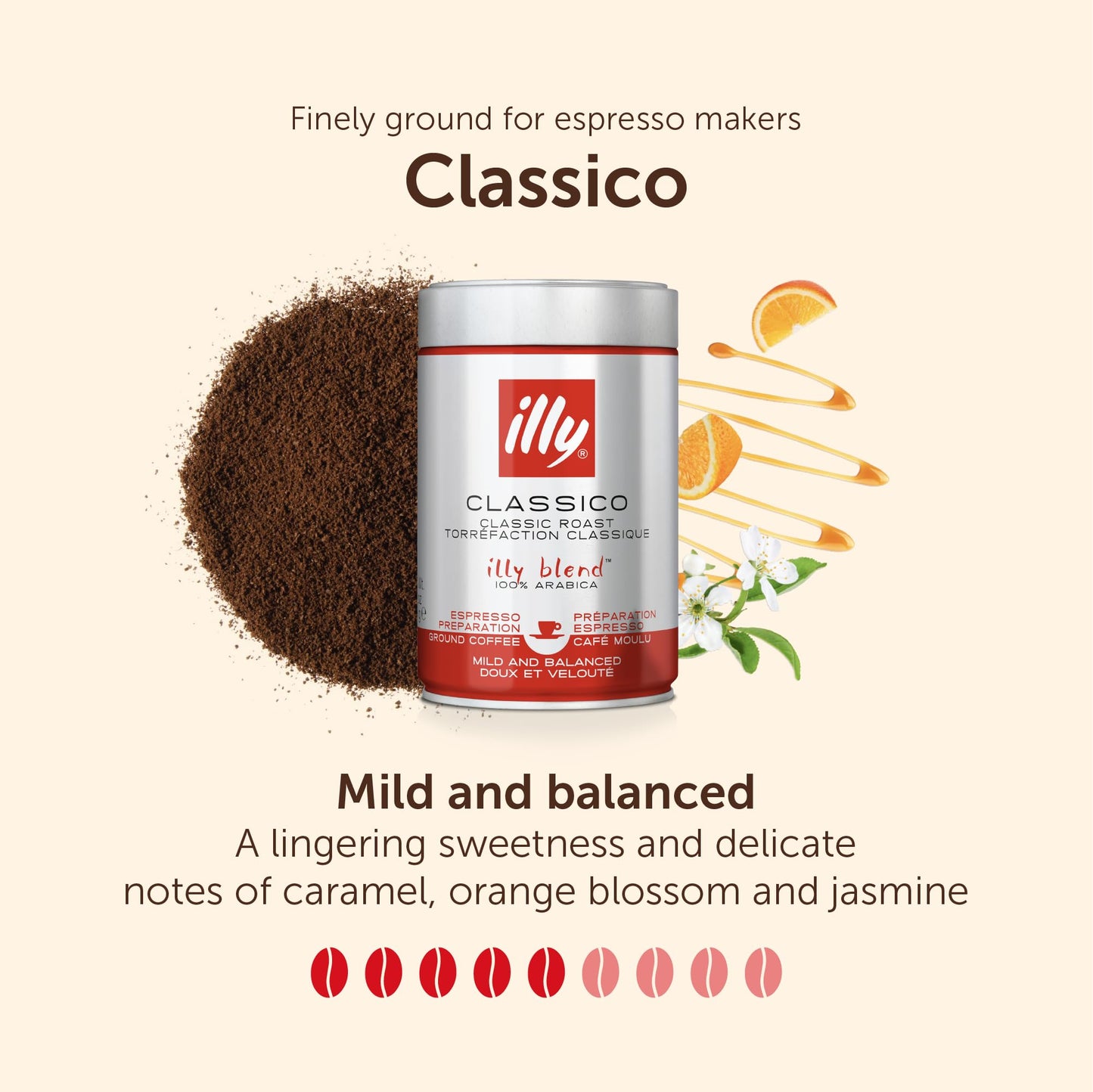 Illy Espresso Medium Roast Ground Coffee - 250 Gram|Can