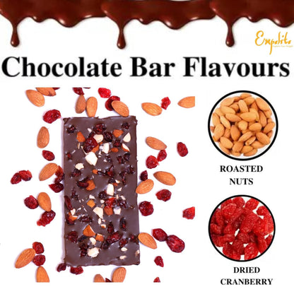 Expelite Personalized Premium Thank You Chocolate And Flowers Gift Box For Her - 100 Grams Chocolate bar