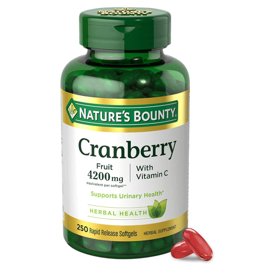 Nature's Bounty Cranberry Softgels, 250 Count