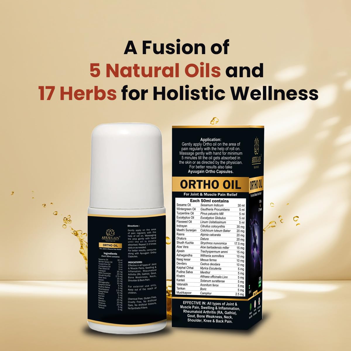 Ayuugain Ortho Oil Roll On For Joint Pain, Back Pain, Knee Pain, Should- image 8
