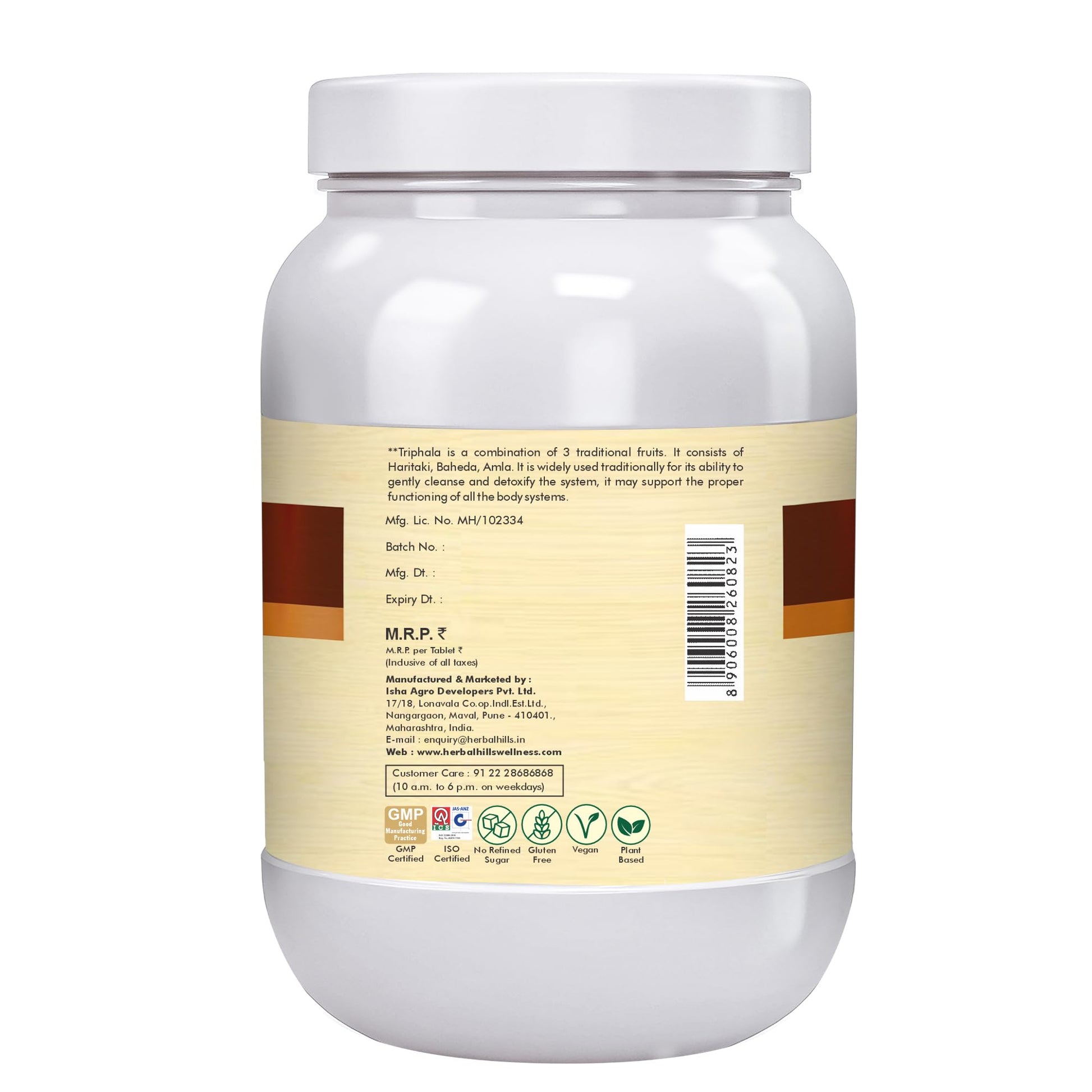 Herbal Hills Triphala Tablets, (700 Tablets Pack) | Supports Healthy Di- image 2