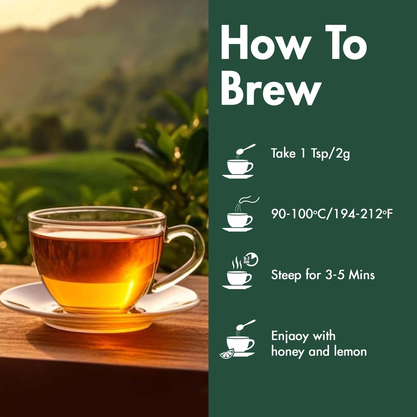Tea Treasure Lemon Tulsi Green Tea | 100g Loose Leaf | Blend of Green, Lemon Tulsi & Lemongrass | Natural Detox & Immunity Booster | Herbal Wellness Tea for Digestion & Stress Relief | Caffeine Light | 100% Natural Ingredients