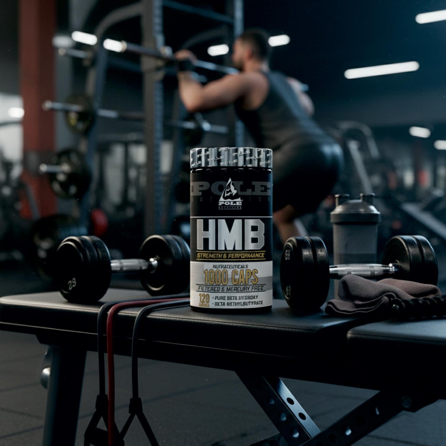 Pole Nutrition HMB Strength And Performance - Pure Beta-Hydroxy for Heart Health Support | 120 Capsules, Essential for Strength and Performance