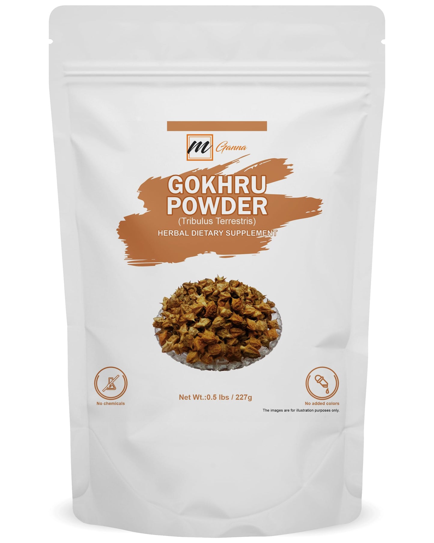 mGanna Gokhru Powder/Tribulus Terrestris for Skin and Health Care 227gm / 0.5lbs