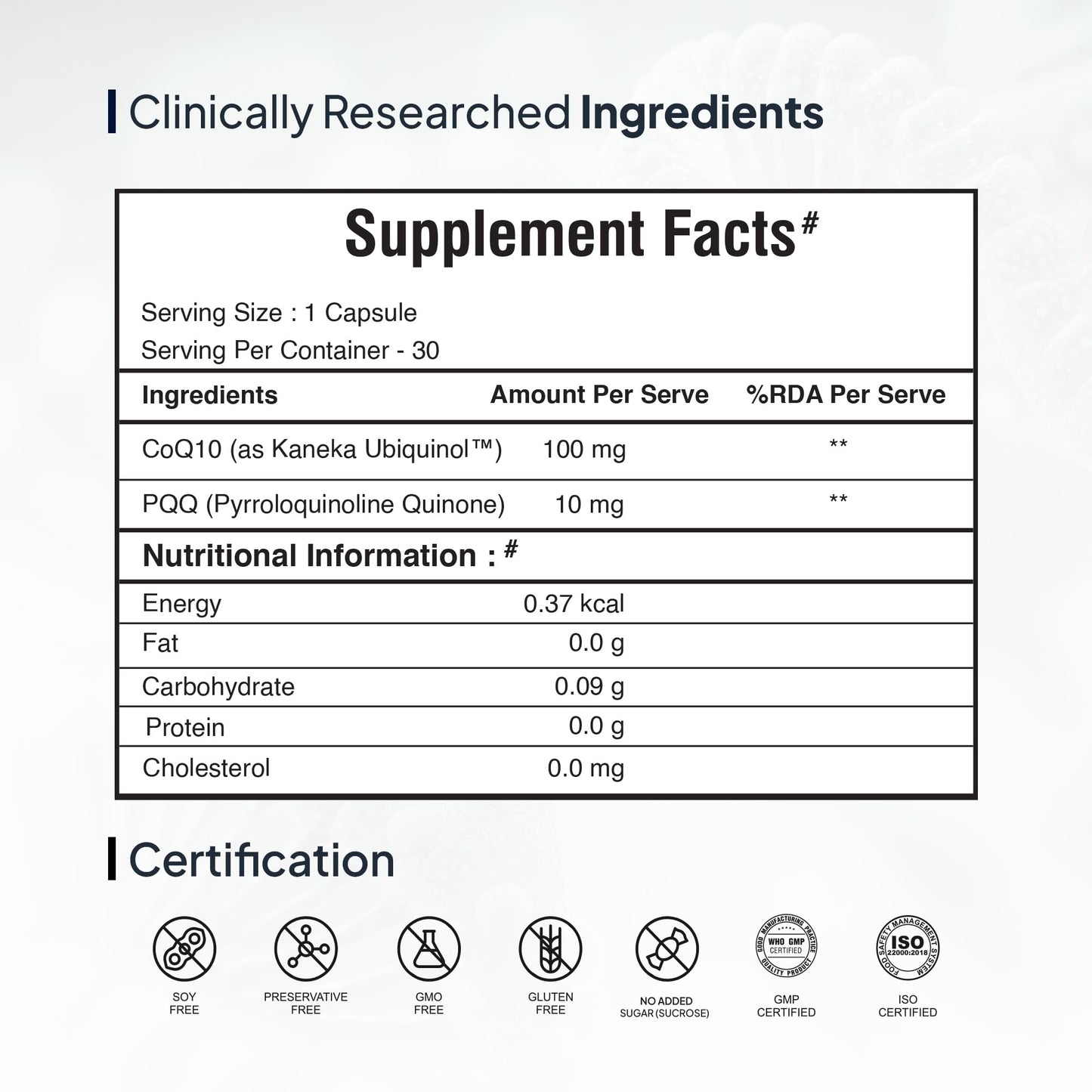 Miduty Active CoQ10 Ubiquinol 100mg with PQQ - Kaneka Ubiquinol - High Absorption Coenzyme Q10 Supplement for Heart, Energy, Brain & Mitochondrial Support - 30 Veg Capsules