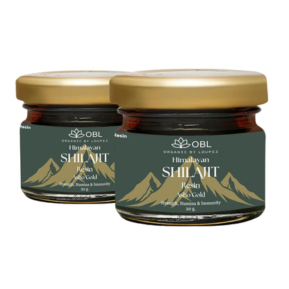 OBL Organic Ashogold – Himalayan Shilajit Resin with Ashwagandha & Gold Vark | Strength, Stamina & Energy Booster | Ayurvedic Muscle & Immunity Supplement | Pack of 2 (40g Total, 160 Servings)