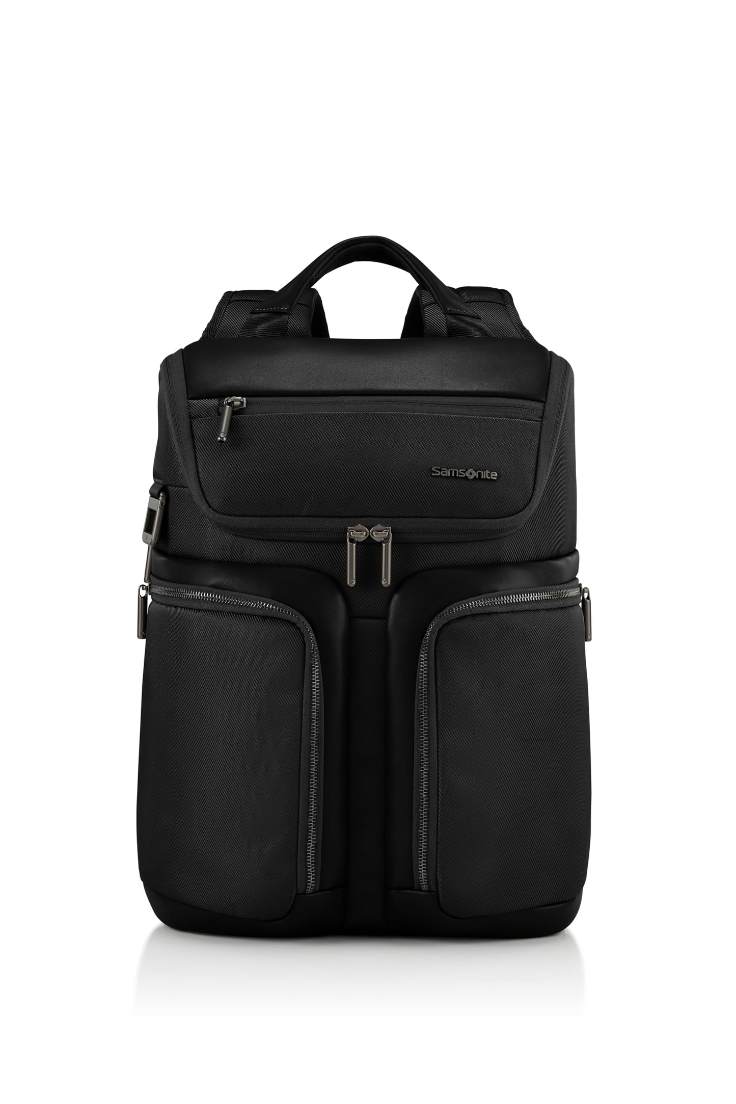 Samsonite Holborn 15.6 inch Laptop Compatibility with 9.7 inch Tablet Pocket Polyester Slim Backpack for Office in, Black