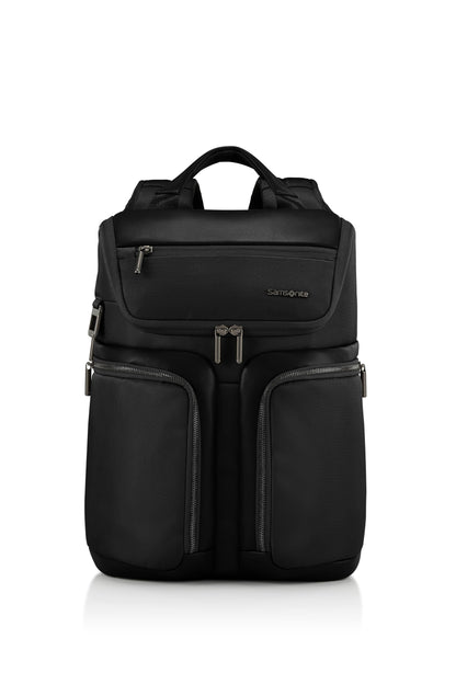 Samsonite Holborn 15.6 inch Laptop Compatibility with 9.7 inch Tablet Pocket Polyester Slim Backpack for Office in, Black