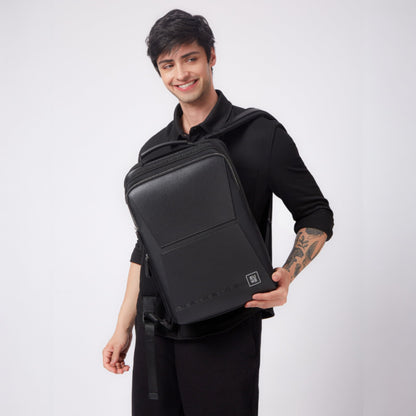 EUME Omega 24L Backpack Bag For Man, Charcoal Black | 3 Large Compartme- image 9