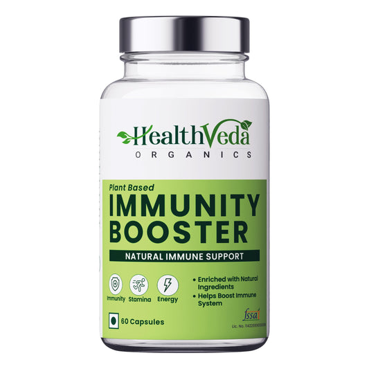 Health Veda Organics Natural Immunity Booster Capsules for Men & Women I Immunity blend of Amla, Giloy, Tulsi, Neem & Ashwagandha I 60 Veg Capsules I Improves Immunity to Fights Bacteria & Viruses