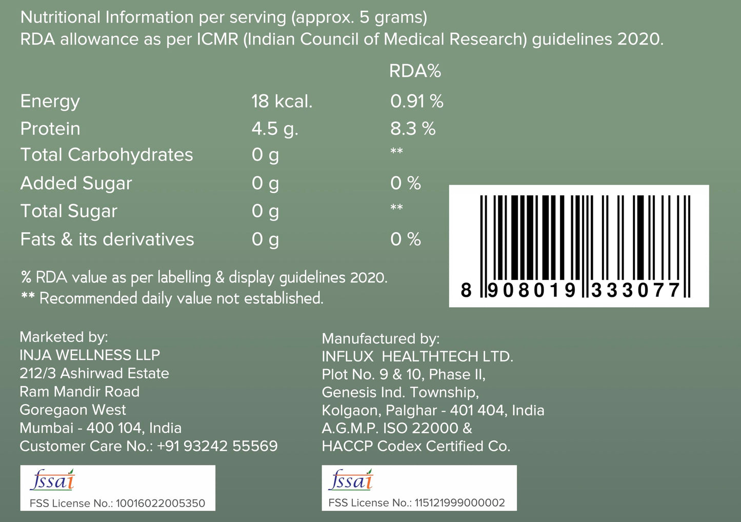 INJA Prime Marine Collagen Supplement Powder for Women and Men, Japanese Collagen with Original Formulation, Healthy Skin, Joints, Hair Growth, Sugar-Free, Unflavoured, 125 gm