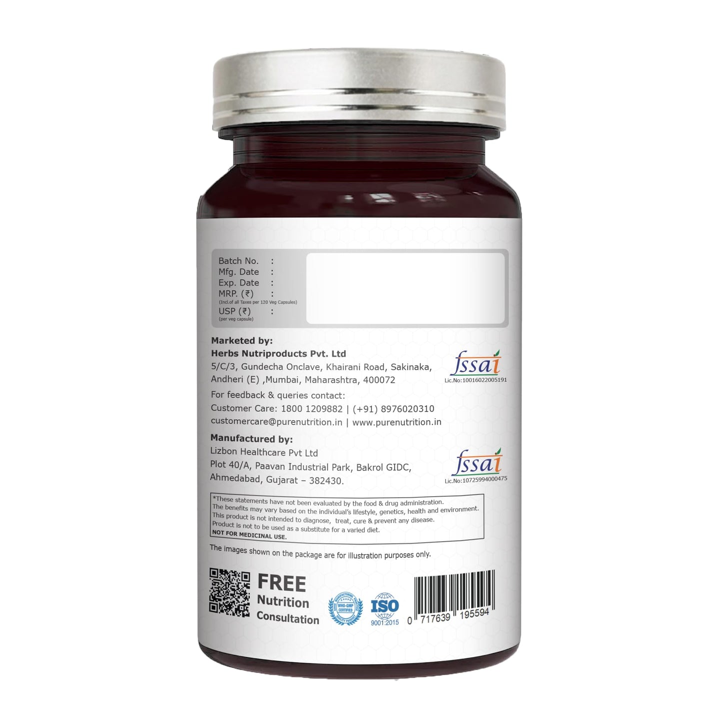Pure Nutrition Mag 9 Pro - 120 Veg Caps | Magnesium Supplement with 9 Forms of High Absorption Magnesium Glycinate, L Threonate, Citrate for Sleep, Muscle, Nerve, Heart & Brain Health