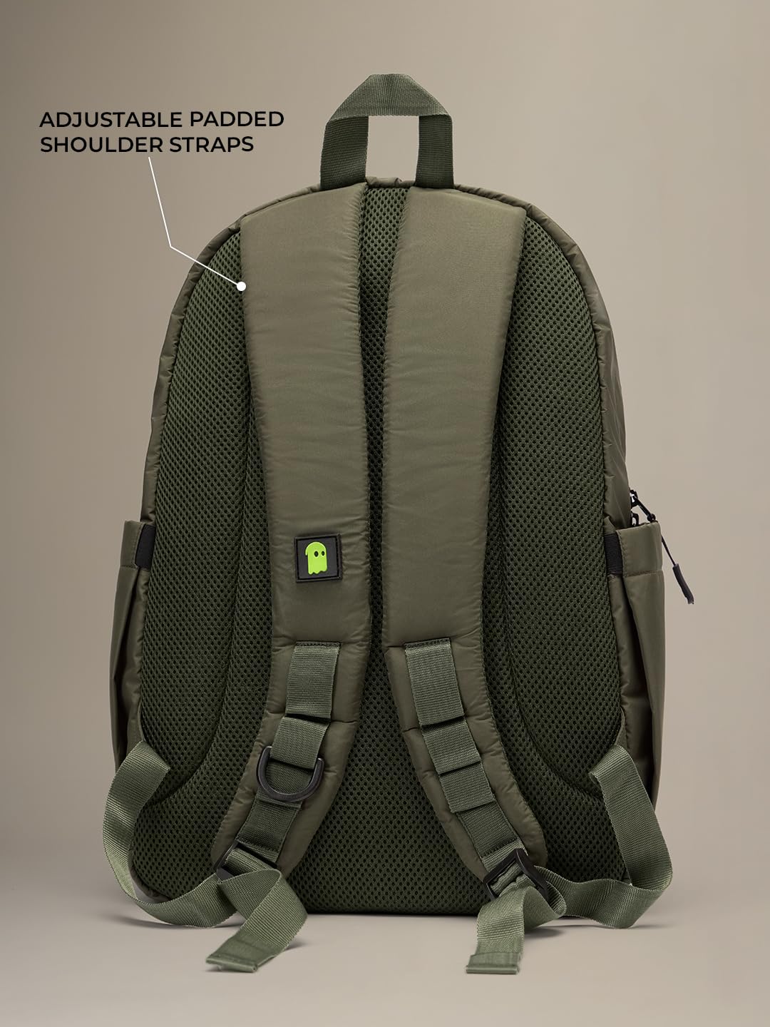 The Souled Store Utility Backpack – Army Green – Padded Laptop & iPad Sleeve, 17 L Capacity, Water-Resistant Casual Daypack for Daily Carry and Travel