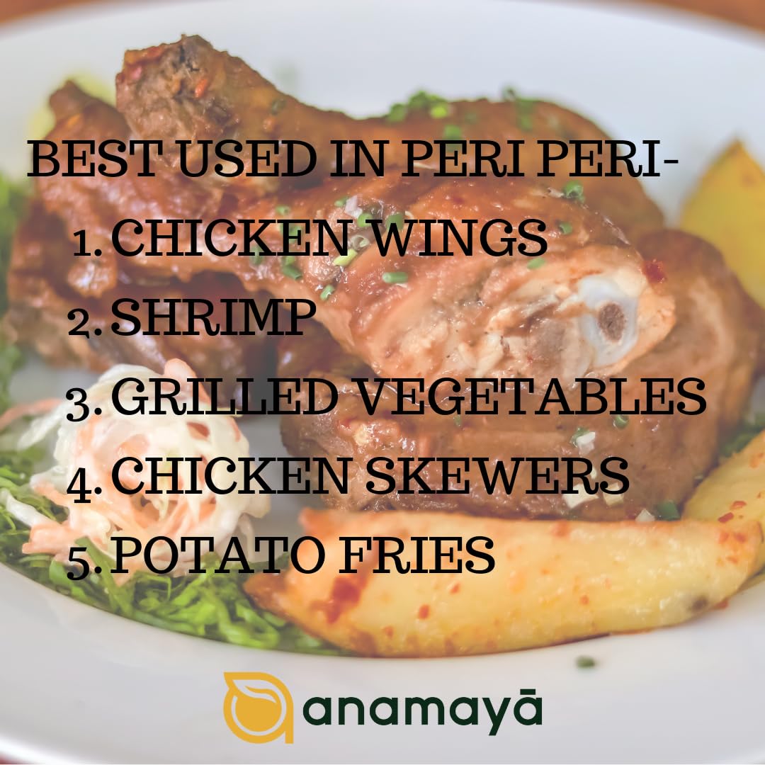 Anamaya Peri Peri Seasoning Powder 100 gms | Piri Piri Masala | Spice Level 3/5 | Pure & Natural Ingredients
