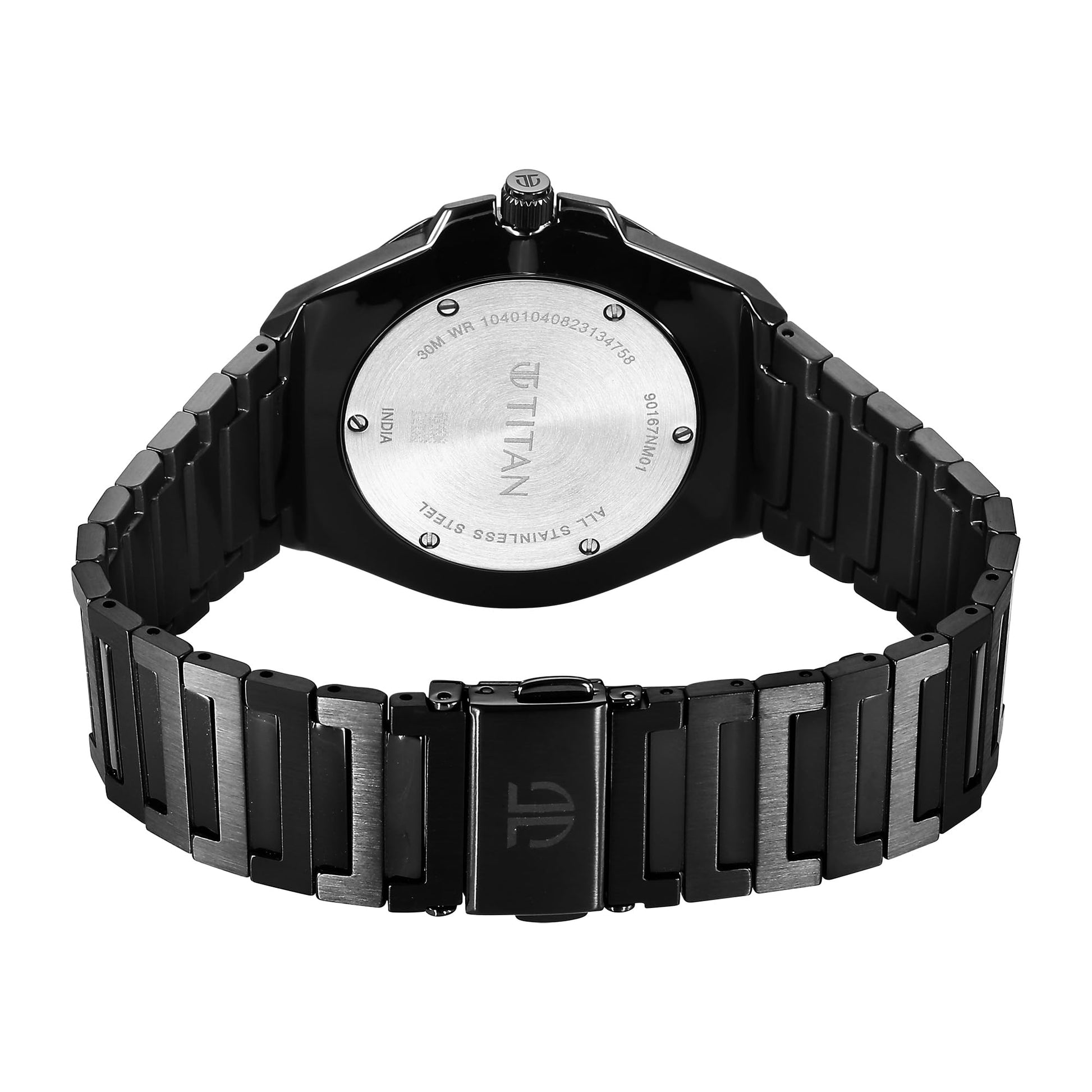 Titan Classic Slim Quartz Analog with Date Black Dial Stainless Steel S- image 3