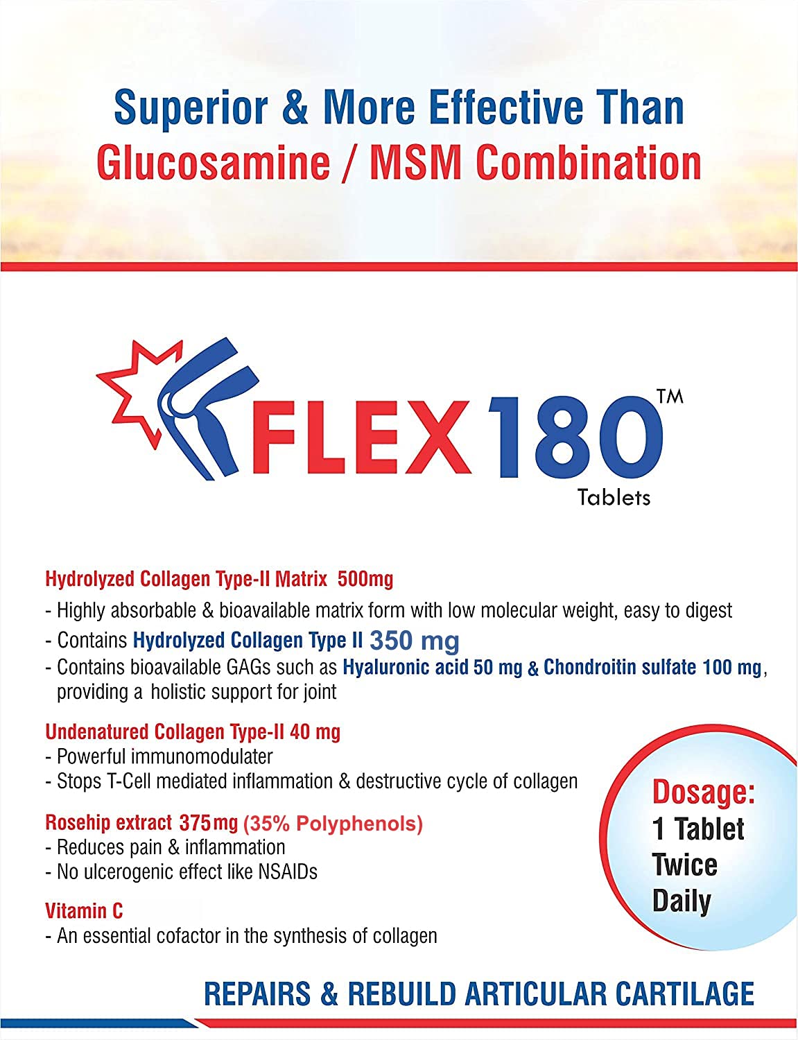 Trexgen FLEX180™ Advanced Total Joint Pain & Cartilage Repair-Matrix Co- image 4