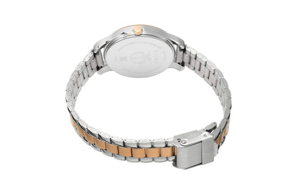Titan Bandhan Quartz Analog with Date White Dial Two Toned Silver and Rose Gold Stainless Steel Strap Watch For Couple - NT17752481KM01