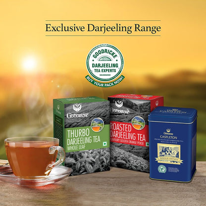 GOODRICKE Thurbo Darjeeling Tea - 250Gm(Pack Of 1)| 100% Pure & Original Single Estate Whole Leaf Tea | Premium Black Long Loose Tea Leaves With Rich Taste