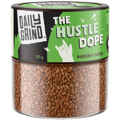 DAILYGRIND Hazelnut Instant Coffee Powder 50g | Medium Roast Freeze-Dried Pure Arabica Coffee Granules | For Mochas, Espresso, Cappuccino, Latte, Frappes | Hot & Cold Coffee (25 Cups)