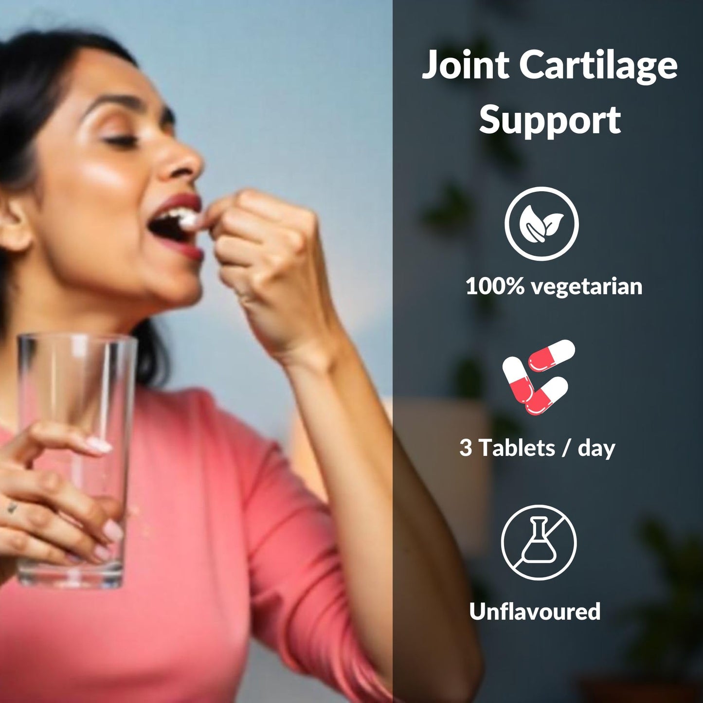 Zanskar Joint Support Supplement (60 Tablets) | 100% Veg - Glucosamine, Chondroitin, MSM, Collagen & Curcumin (4500mg) | Supports Joint Comfort, Flexibility & Mobility