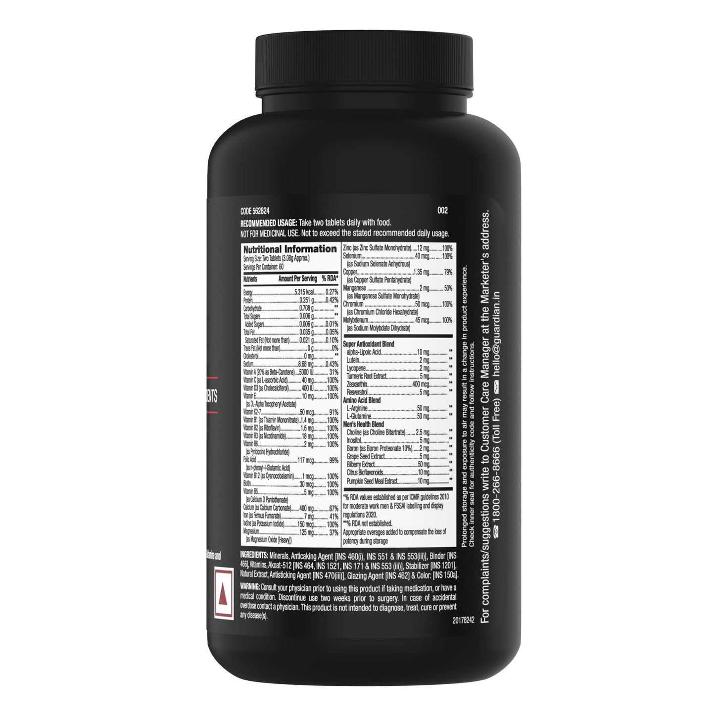GNC Mega Men Multivitamin for Men | 120 Tablets | 38 Premium Ingredients | Strengthens Immune System | Promotes Prostate & Eye Care | Boosts Focus | Improves Overall Health | Formulated In USA