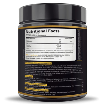 Wellspro Gold BCAA Supplement Powder 250G, Gold Ratio 4:1:1, Intra Workout Supplement for Muscle Growth & Faster Recovery, Keto Friendly, Caffeine Free (Mix Berry Flavor)