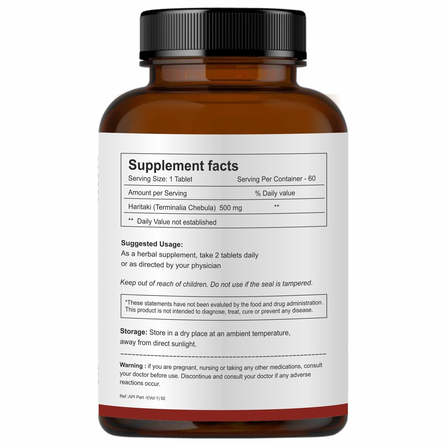 Herb Essential Haritaki Tablets – 500 mg, 60 Count | Terminalia Chebula- image 8