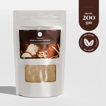 Maadico Organic Ashwagandha Powder, 200 Gms | Ashwagandha Supplements For Energy, Stamina & Wellness Support | Herbal Supplement for Calmness & Daily Health | Good for Immunity & Anxiety Issues |