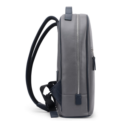 AETHON | Apex Backpack | 14-inch Shoulder Bag | PU Leather | Shape Resistant, Separate Laptop Compartment | Luggage Sleeve | Grey