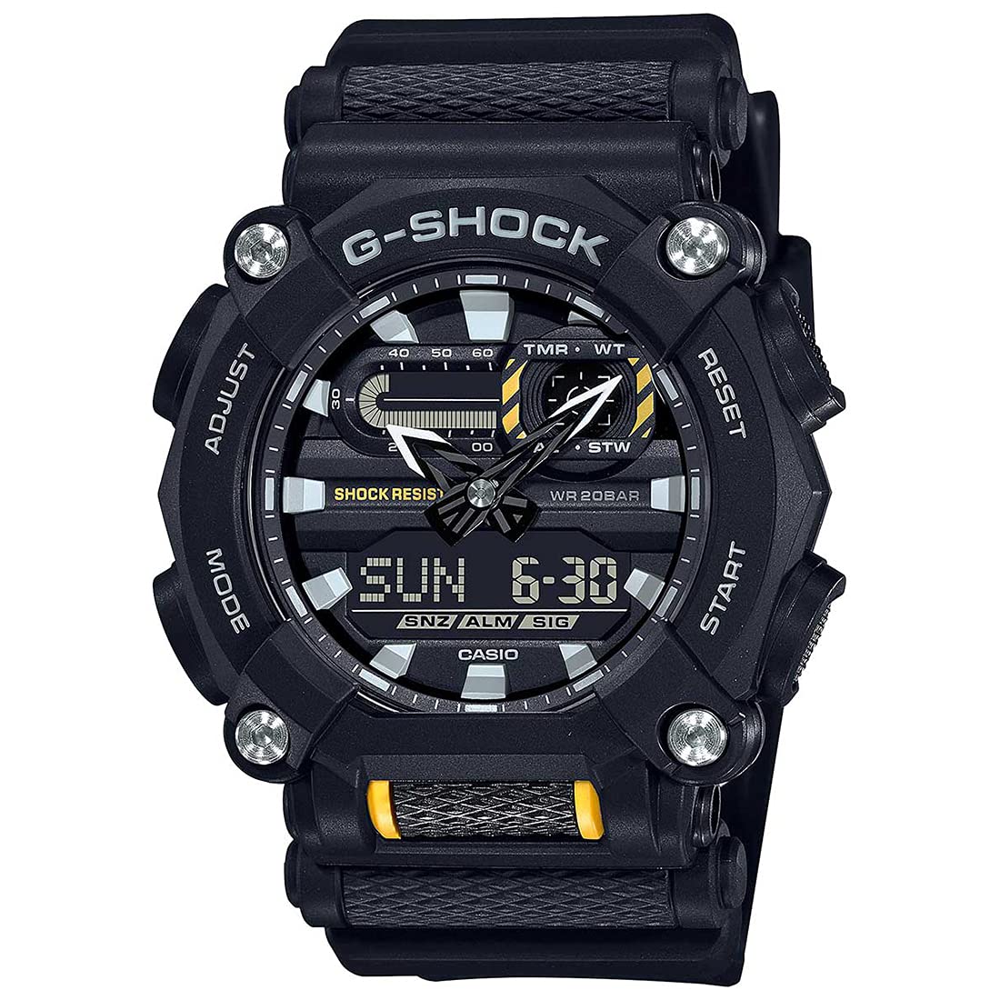 Casio G-Shock GA-900-1ADR Black Analog-Digital Dial Black Resin Strap Men's Watch Shock and 200M Water Resistant G1057