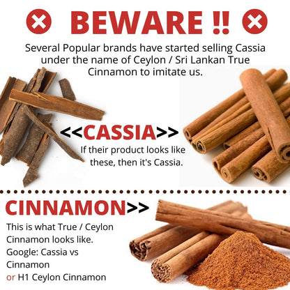 FYN True Sri Lankan Cinnamon Quills (200 grams) /World's Finest Ceylon Dalchini | True Sri Lankan Dalchini Rolls | Low Coumarin