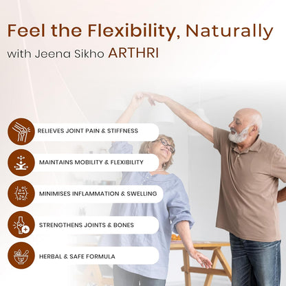 Jeena Sikho Arthri/Joint Care Capsules | Herbal Joint Health Supplement | Naturally Blended With Nirgundi, Sonth, And Giloy | Ayurvedic Heart Joint Care Remedy, 60 Capsules