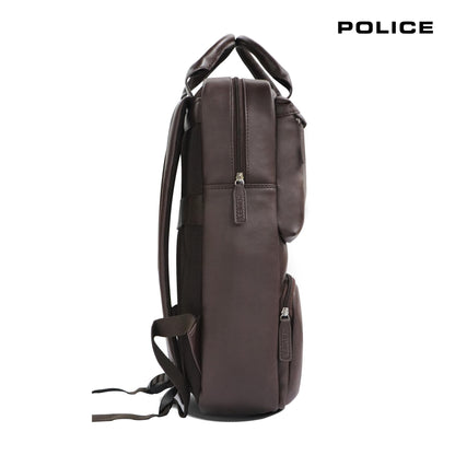 Police Leather Laptop Backpack for Men & Women | 15 inch College Bag fo- image 9