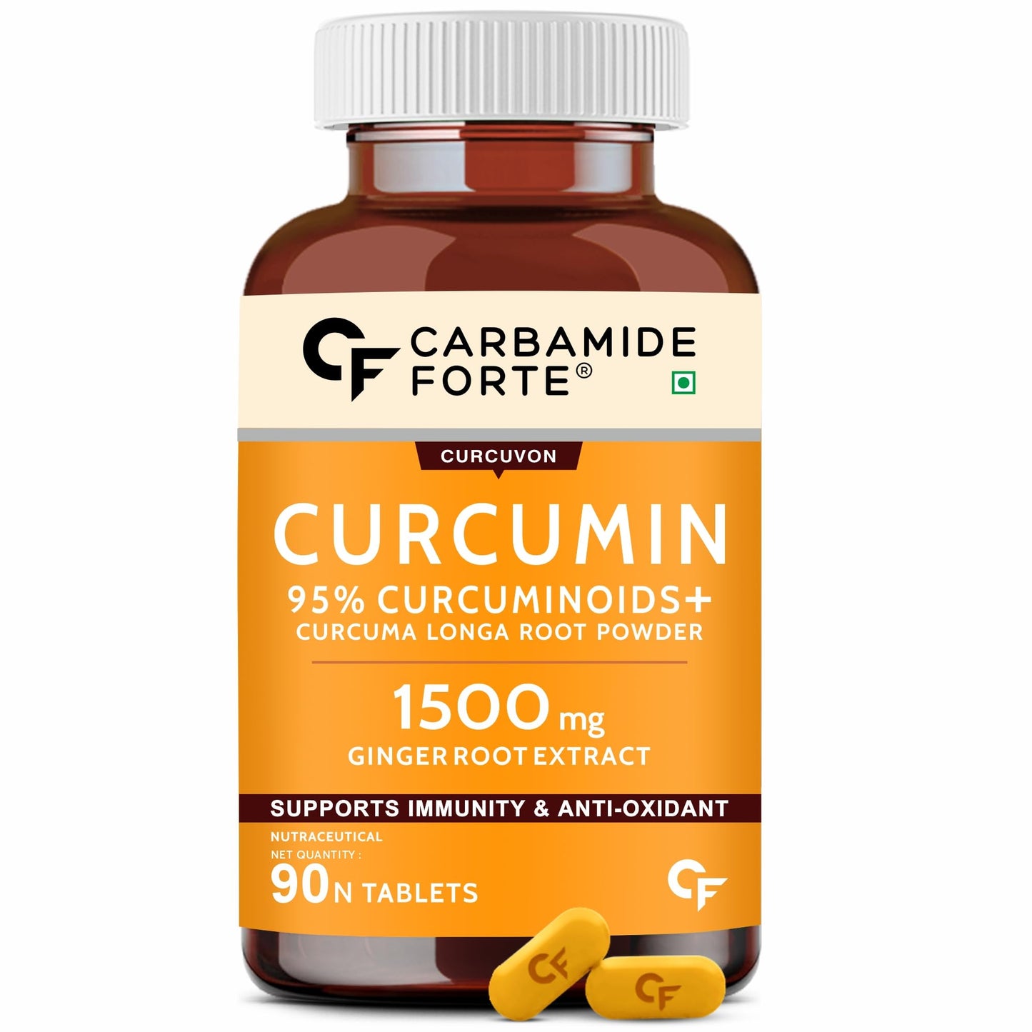 Carbamide Forte Curcumin With Piperine Tablets With 95% Curcuminoids | Immunity