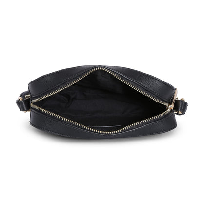 Accessorize London Women's Faux Leather Black Day Bag-Piper Camera Croc Sling Bag