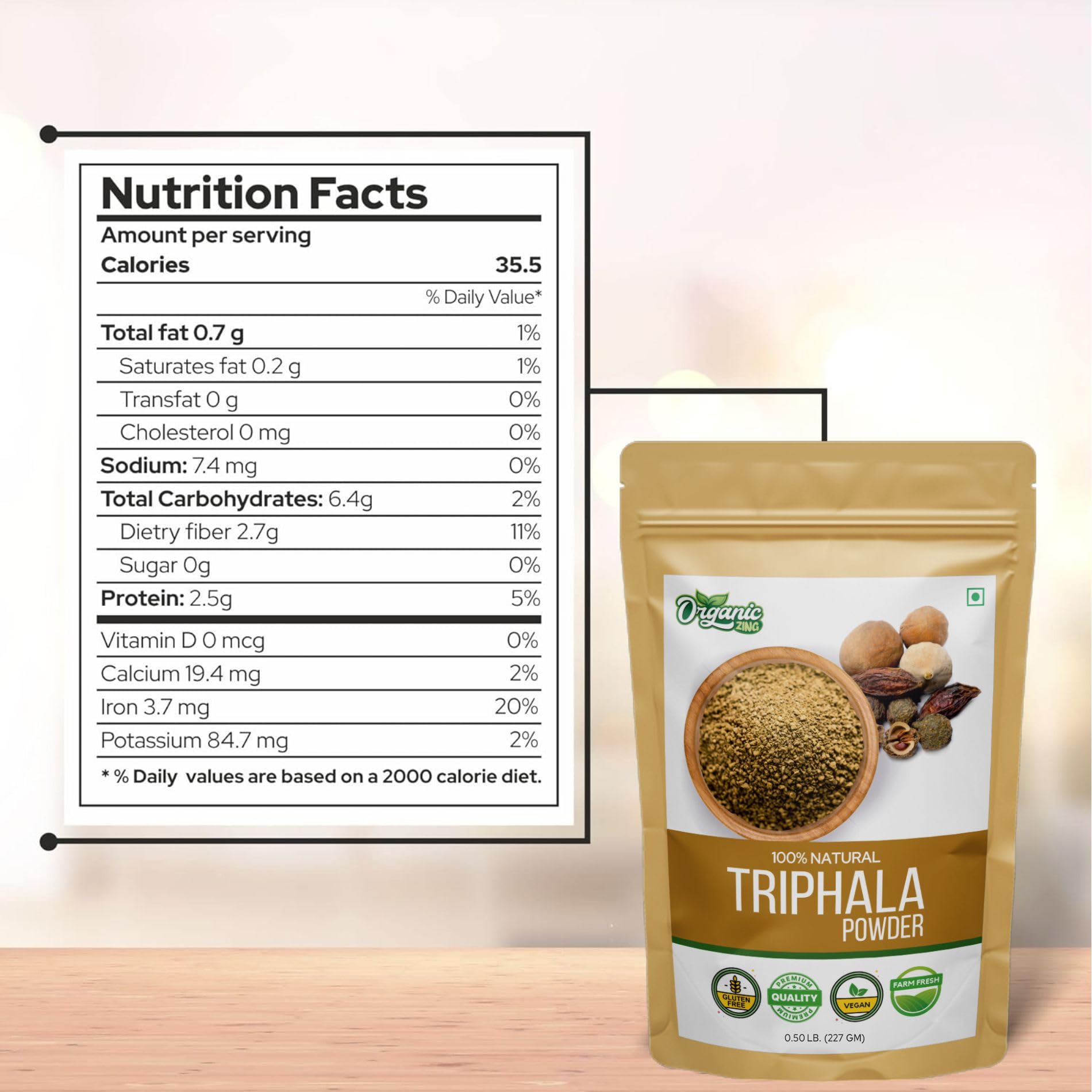 Organic Zing Presents Triphala Powder – Sundried Amla, Bibhitaki and Ha- image 4