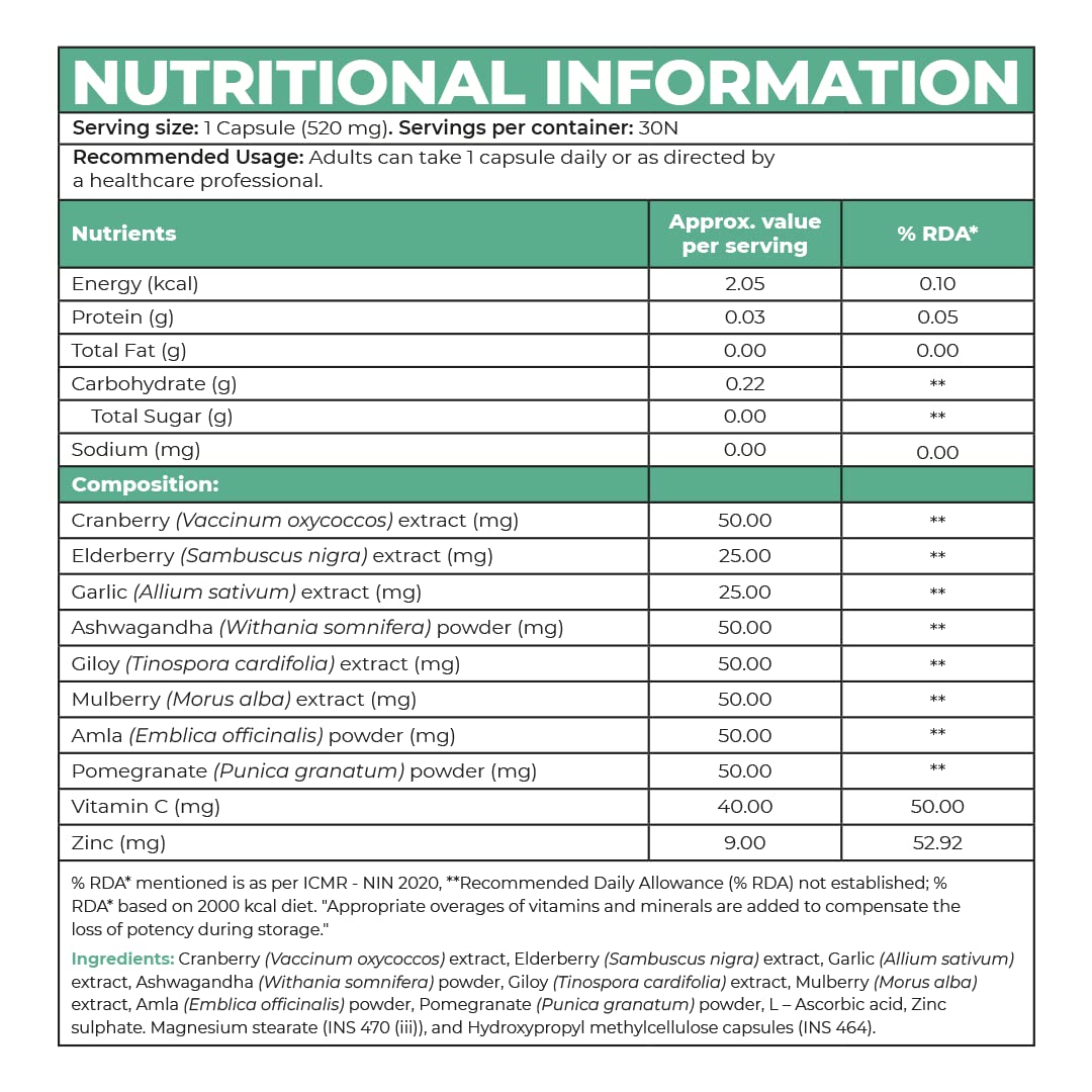 INSTRENGTH - IMMUNITY BOOSTER - (PEOPLE'S TRUSTED BRAND) - IMPROVE IMMUNE SYSTEM & STRESS BUSTER & IMMUNE -BOOSTING ANTIOXIDANTS- VITAMIN C AND ZINC - VEG