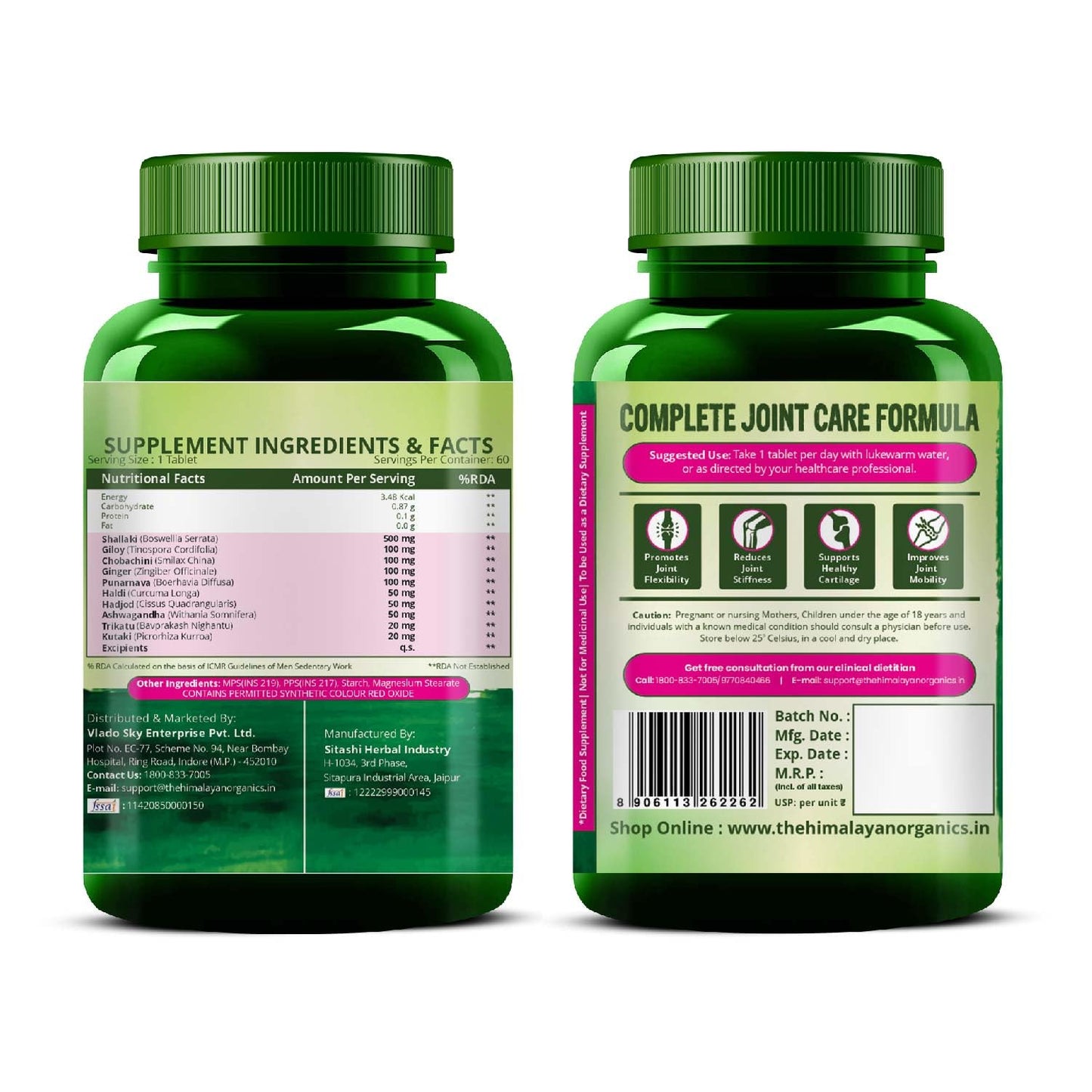 Vlado’s Himalayan Organics Plant Based Joint Support With Boswellia Ser- image 2